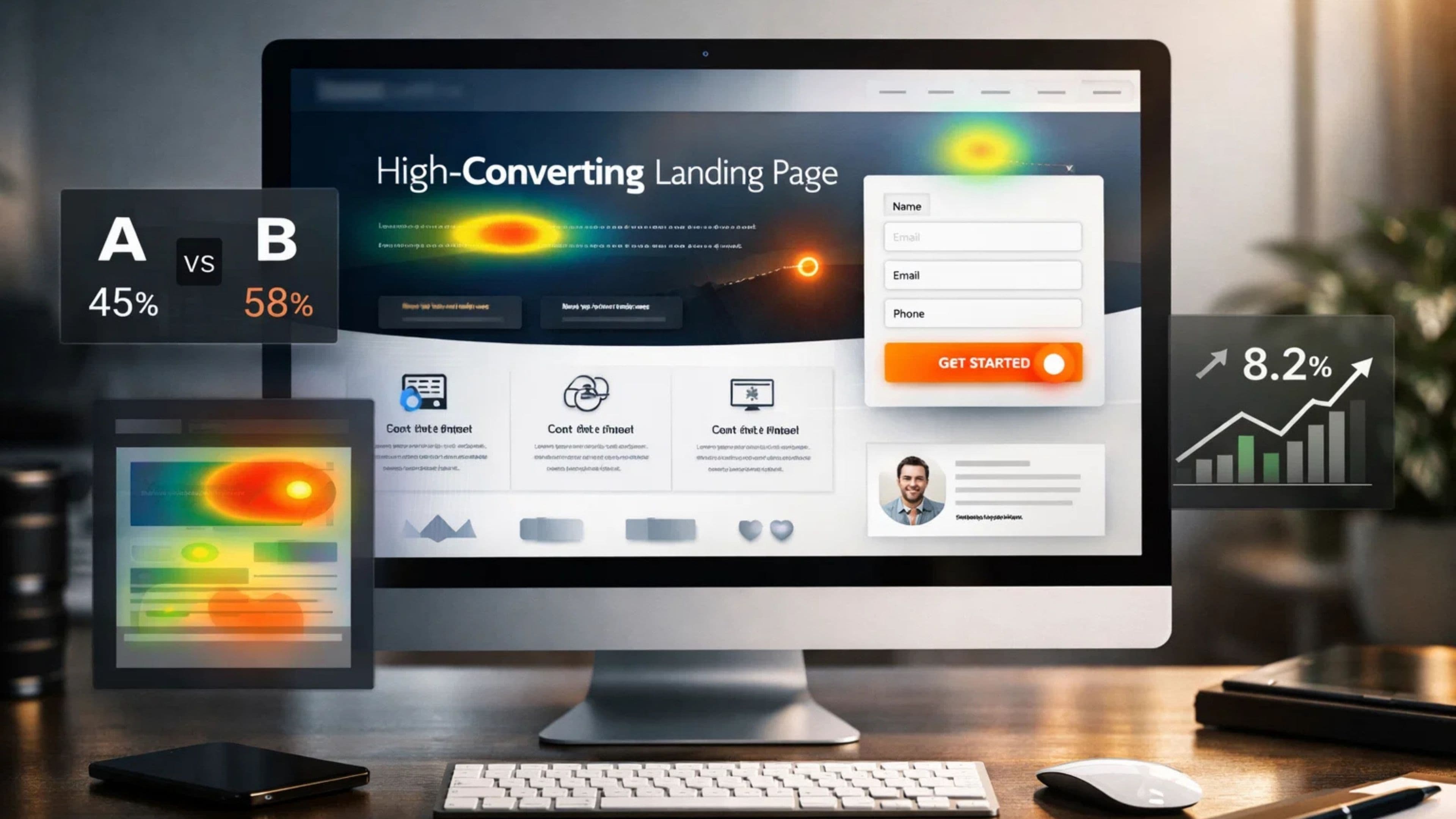 Bisasoft landing page tasarımı — reklam kampanyaları için dönüşüm odaklı tek sayfa
